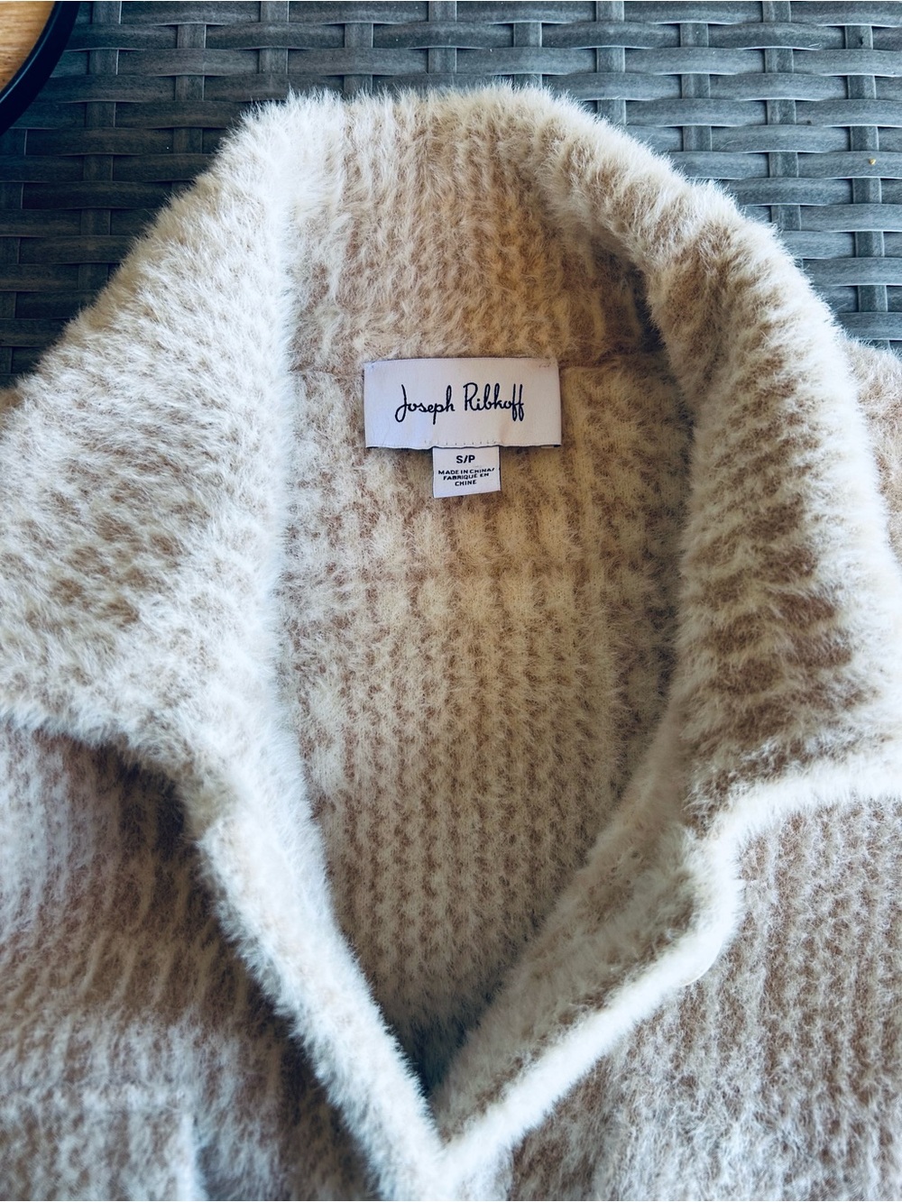 Joseph Ribkoff - Cream Textured Shacket: Size Small - Picture 3 of 3